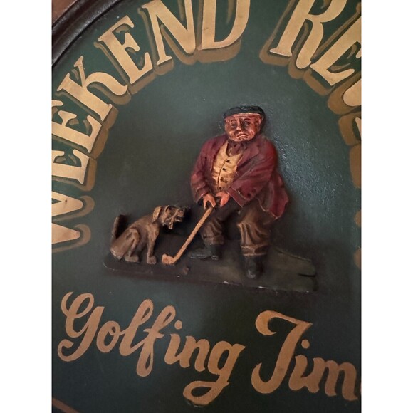 Weekend Review Golfing June Bar/Pub Hanging Chalkboard Sign - Picture 4 of 4